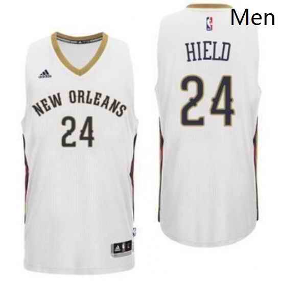 New Orleans Pelicans 24 Buddy Heild Home White New Swingman Jersey